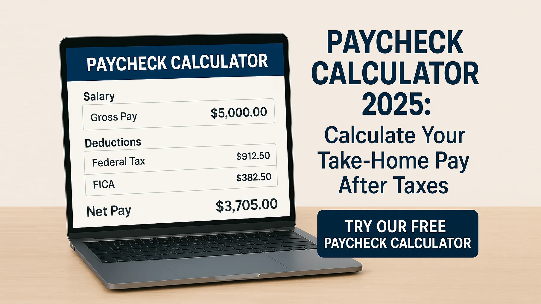 Paycheck Calculator 2025: Calculate Your Take-Home Pay After Taxes (Free Tool)